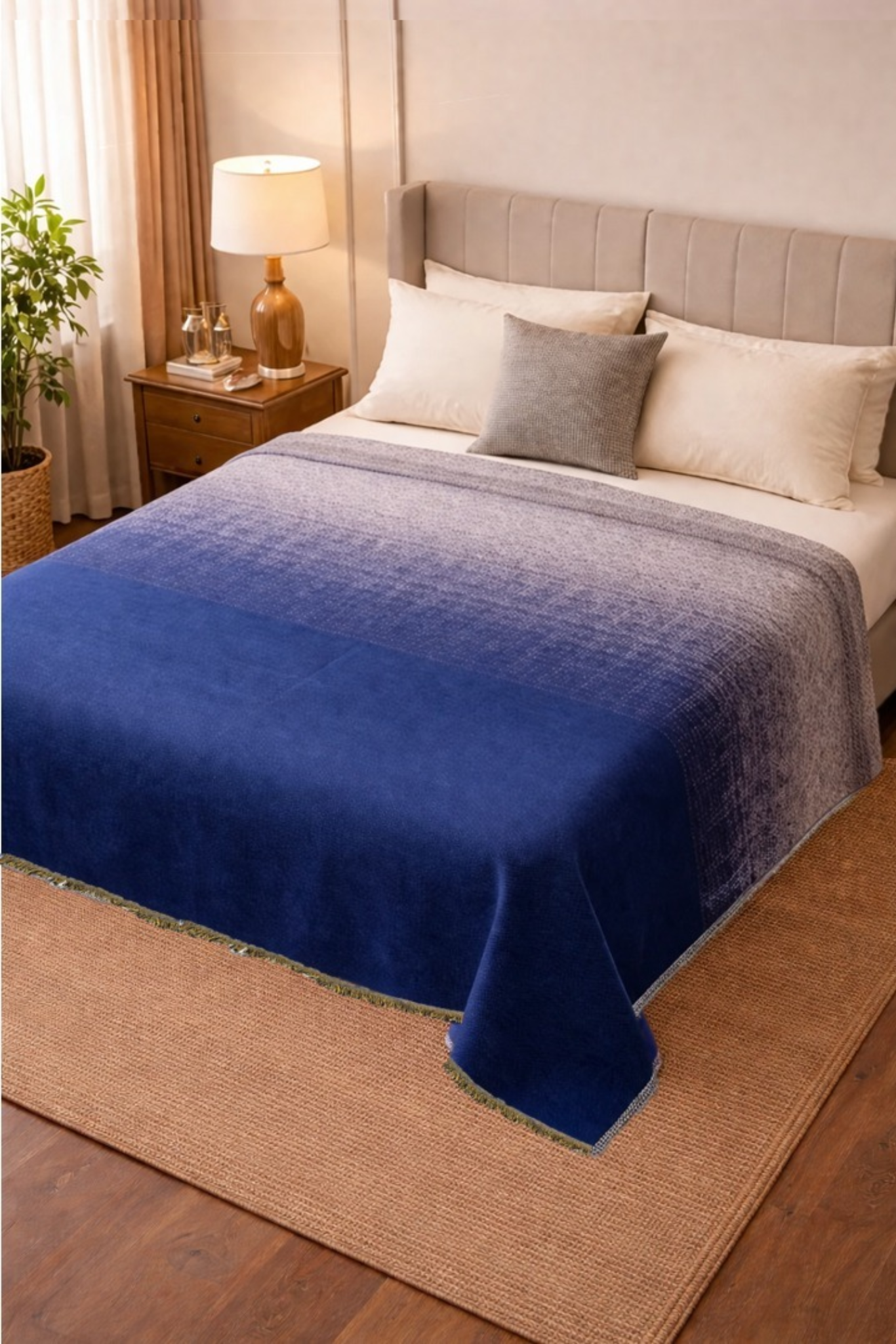 Blue Horizon Calm Solapur Blanket