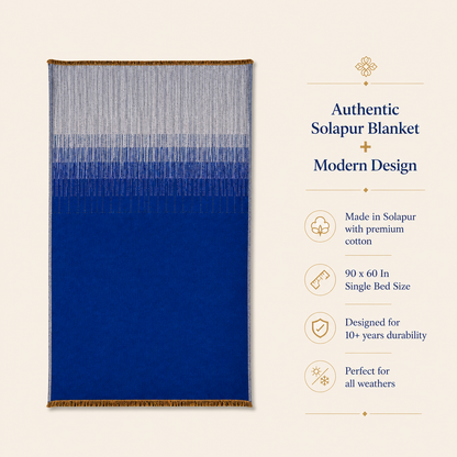 Blue Horizon Calm Solapur Blanket