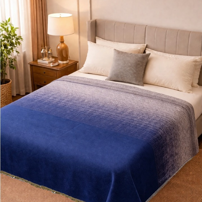 Blue Horizon Calm Solapur Blanket [ Double Bed ]