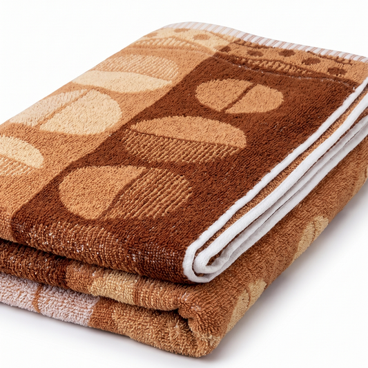 Caramel Echo Solapur Terry Towel - folded product view