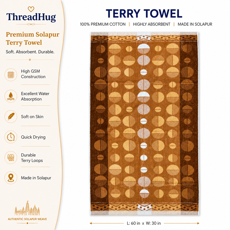 Caramel Echo Solapur Terry Towel - full product details