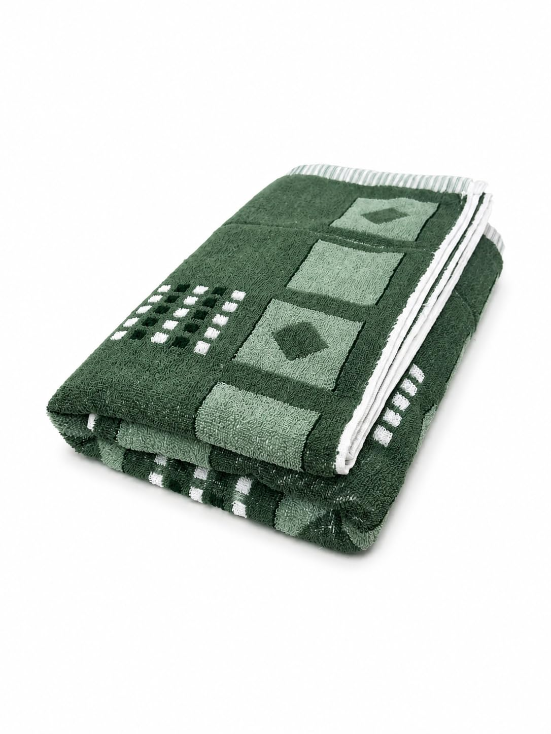 Forest Grid Fresh Solapur Terry Towel - folded product view