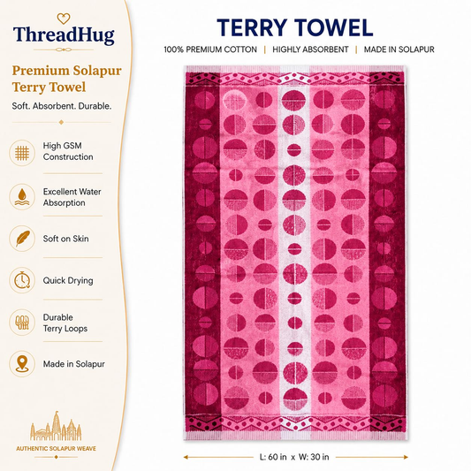 Bougainvillea Bloom Solapur Terry Towel - full product details